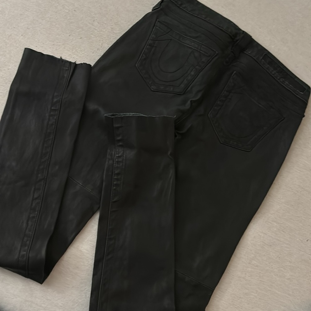 True Religion Leather Denim | Size 28 | Vintage